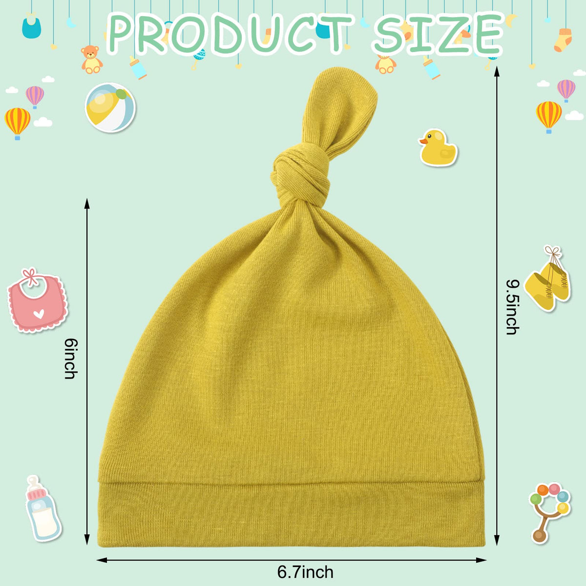 30 Pack Newborn Knot Beanie Hats X51558