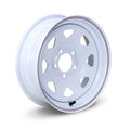 15X5 Trailer Wheel 5 Lug on 4.5" Bolt Pattern White Spoke Rim O996884