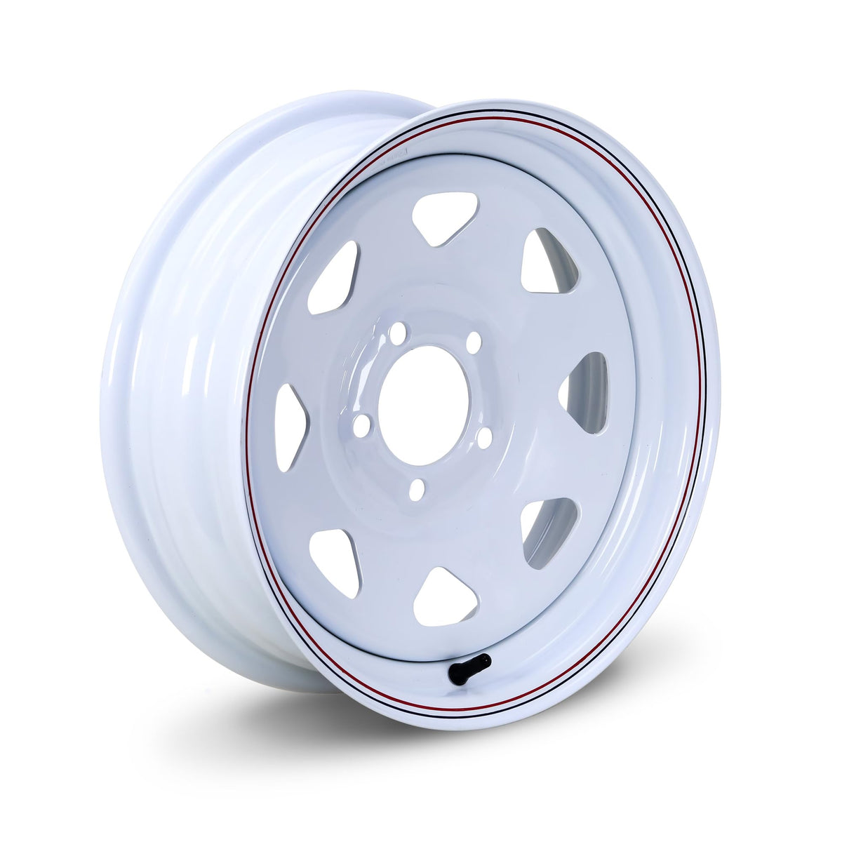 15X5 Trailer Wheel 5 Lug on 4.5" Bolt Pattern White Spoke Rim O996884
