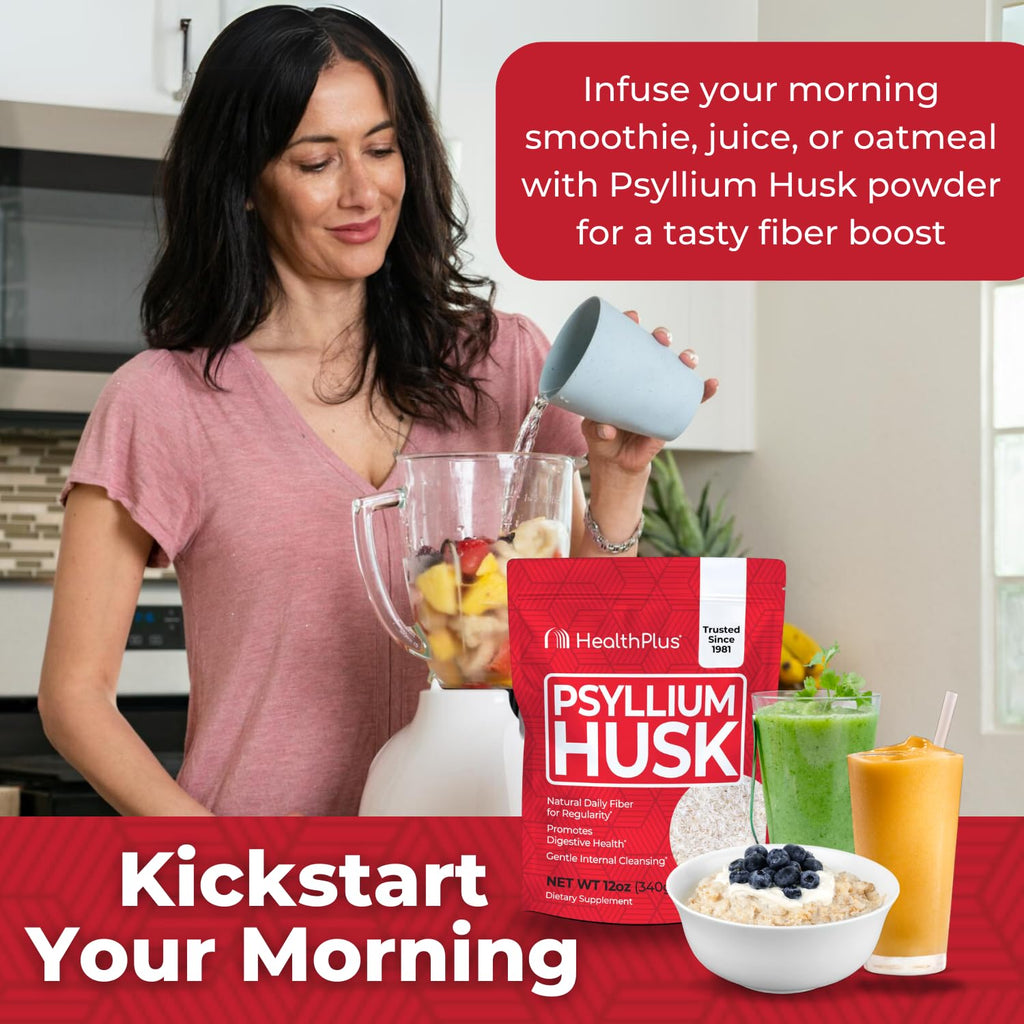 Psyllium Husk Fiber Supplement, 12 oz Q59050