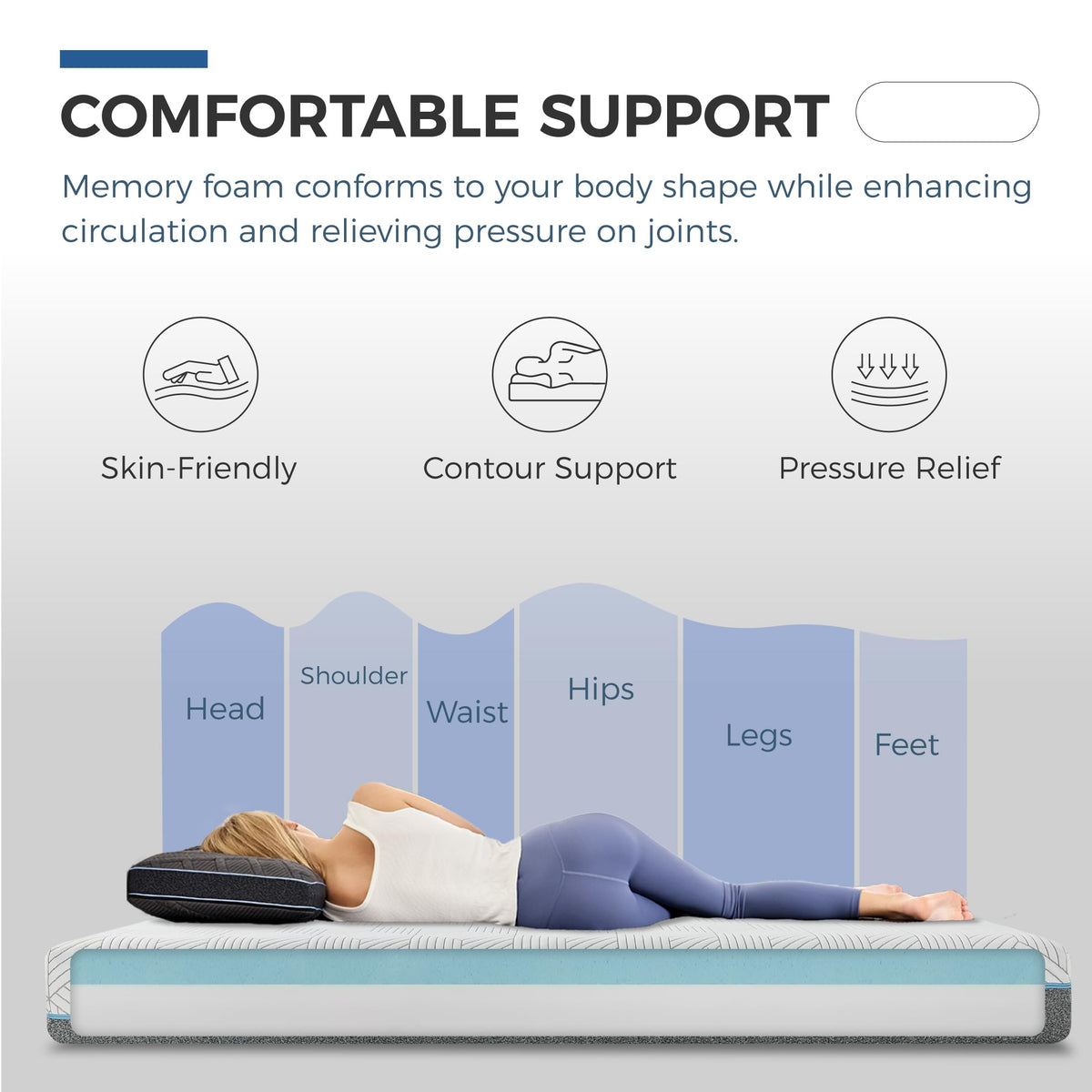 Twin 6 Inch Memory Foam Mattress P6089