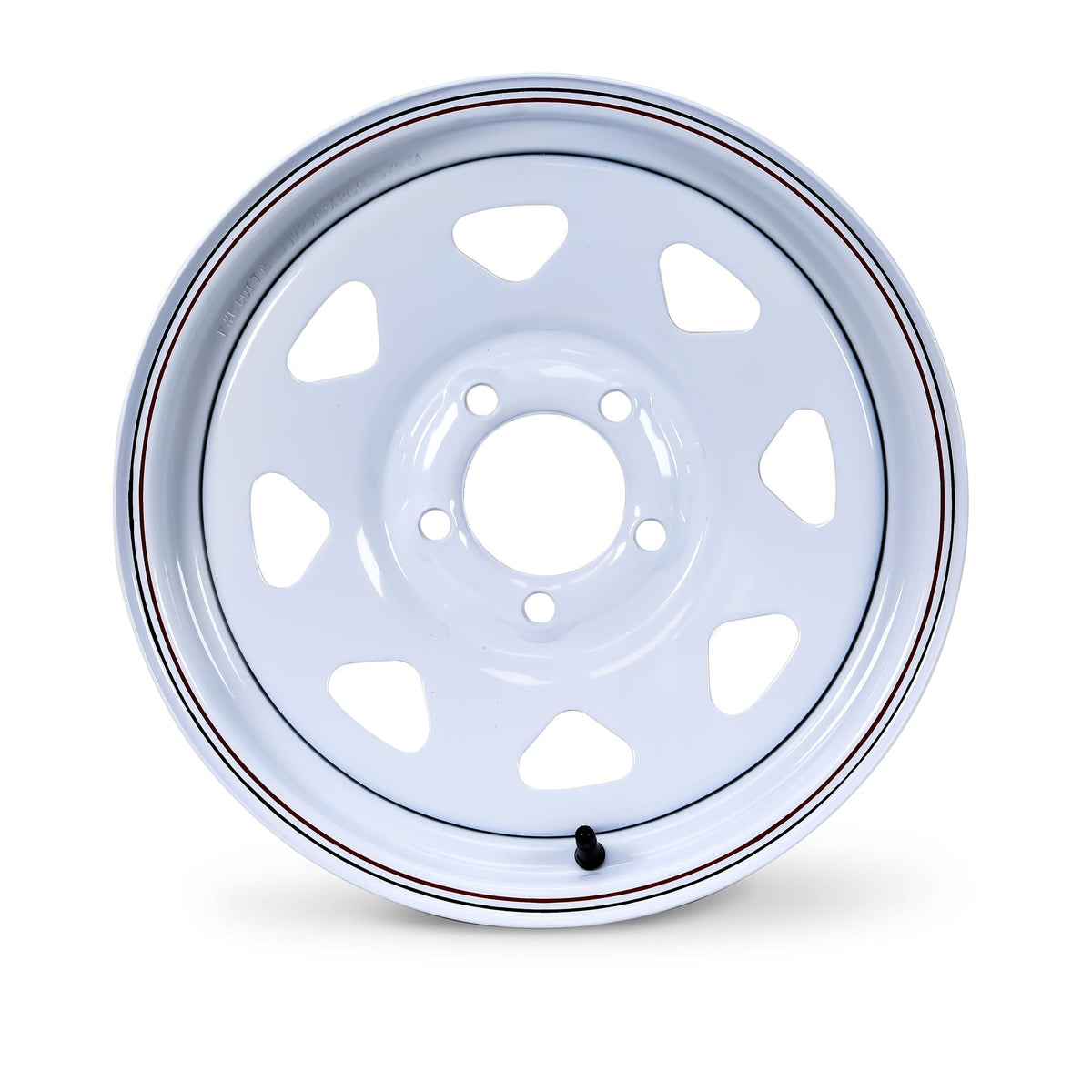 15X5 Trailer Wheel 5 Lug on 4.5" Bolt Pattern White Spoke Rim O996884