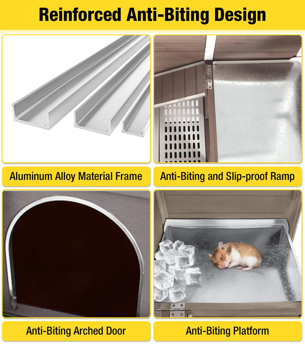 Brown Guinea Pig Cage with Sliding Tray and Ramp U34887