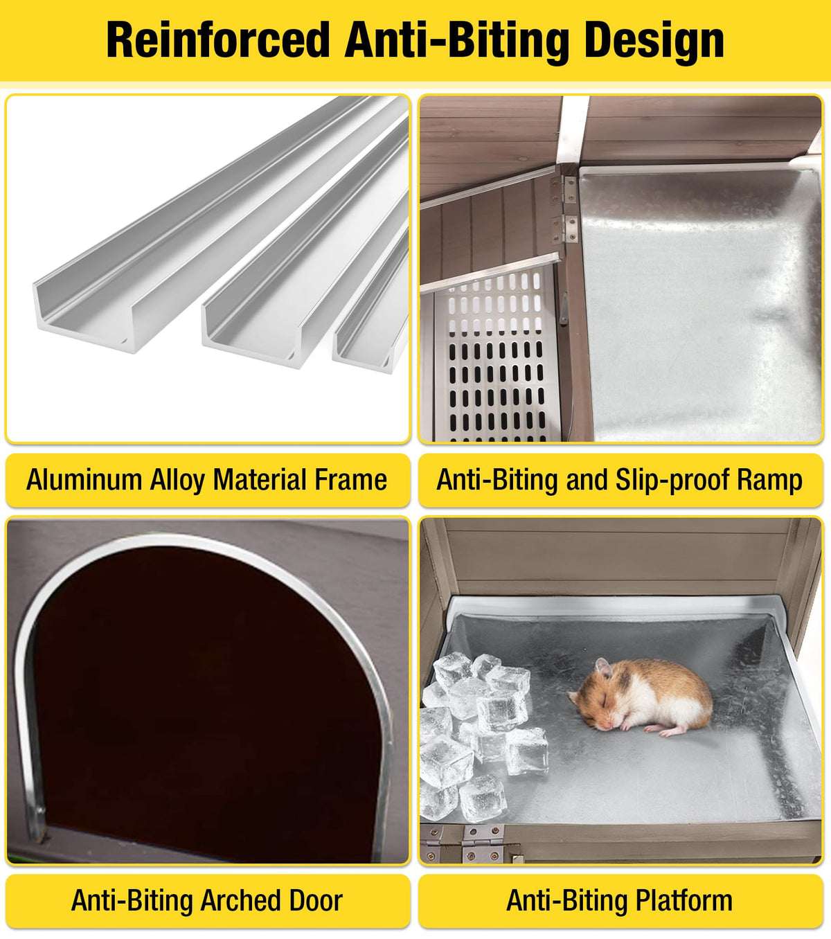 Brown Guinea Pig Cage with Sliding Tray and Ramp U34887