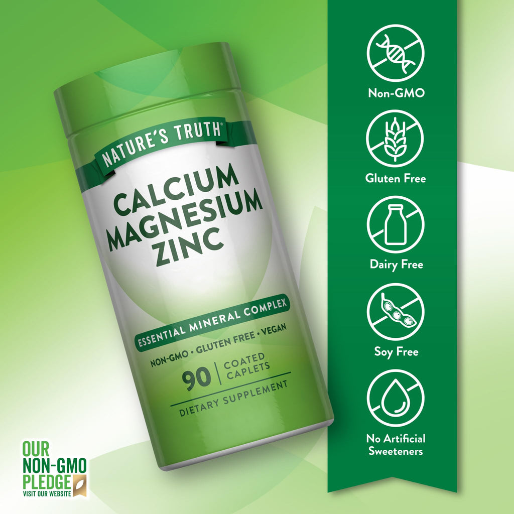Calcium Magnesium Zinc 90 Coated Caplets F1861