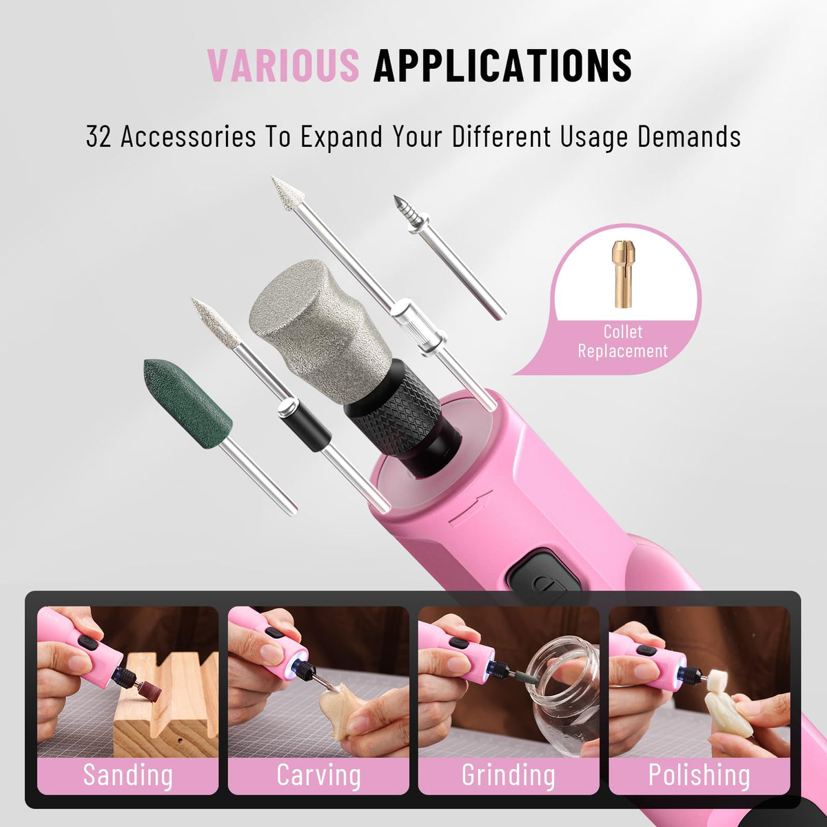 5 Speed Quiet Electric Dog Nail Grinder J4113