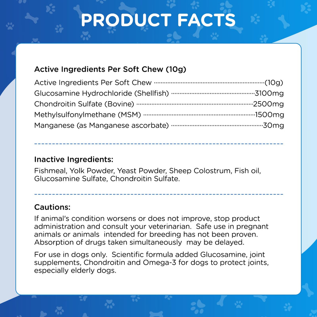 Chicken Flavor Dog Joint Support Chews P36005
