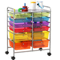 12 Drawers Rolling Utility Cart Organizer D750