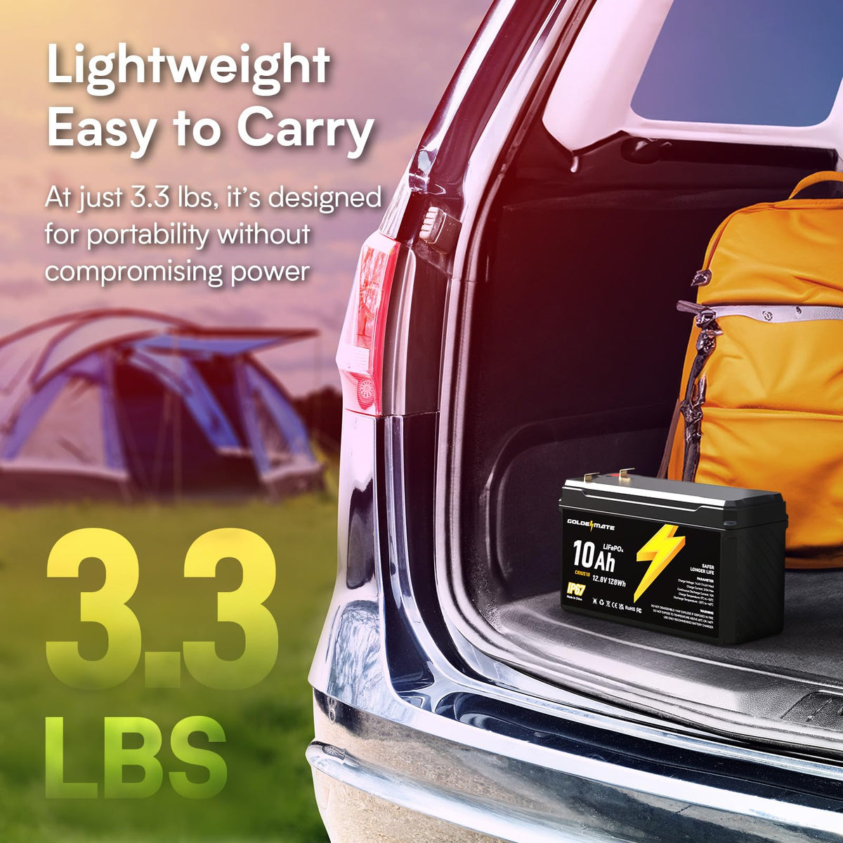 12V 10Ah Lithium LiFePO4 Battery 2 Packs D517073