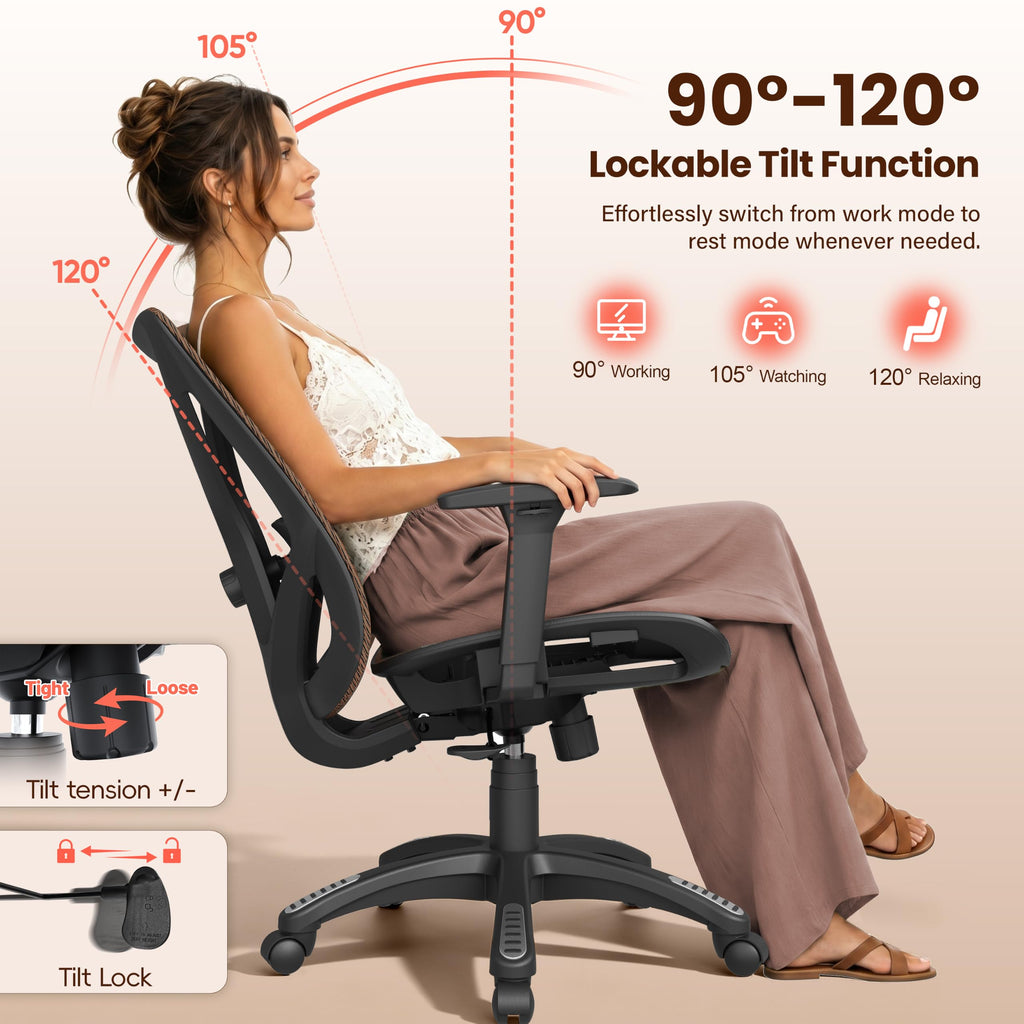 Ergonomic Mesh Office Chair with Adjustable Lumbar Support K367110