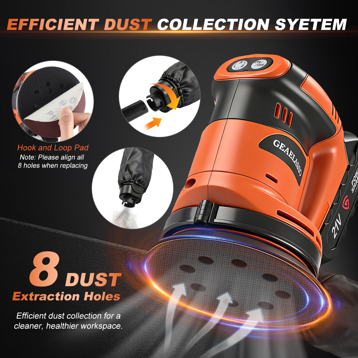 Cordless Random Orbital Sander 5 Inch Y958