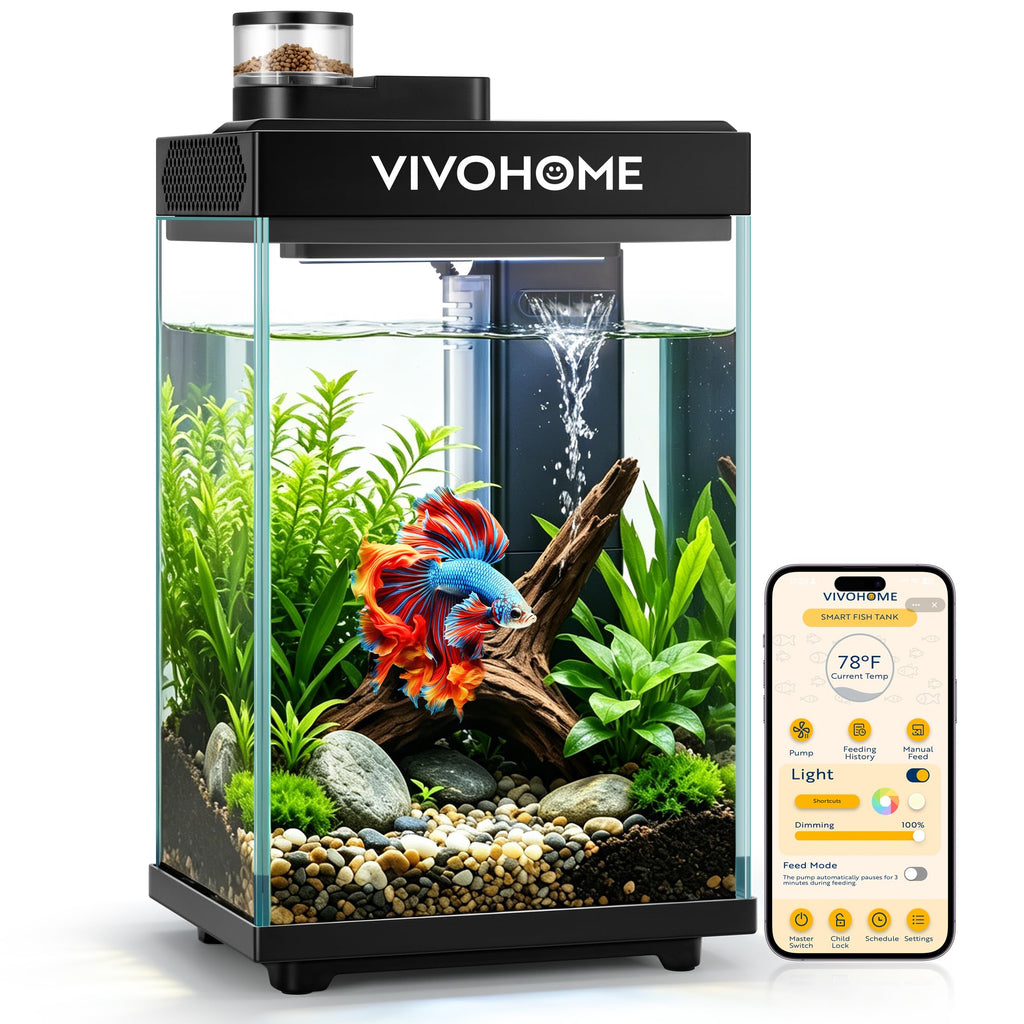 2 Gallon Smart Fish Tank with Auto Feeder X134