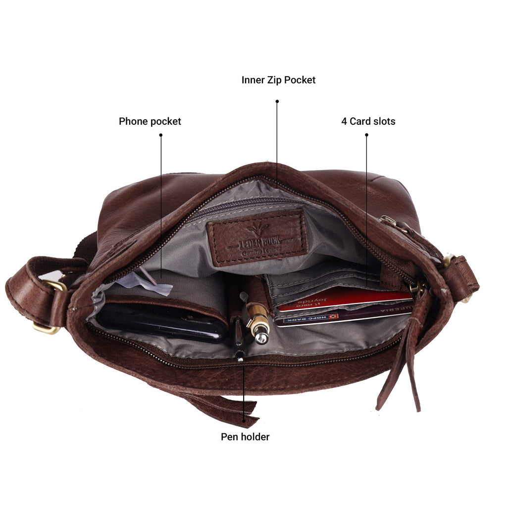 Real Leather Crossbody Handbags & Purses S4471