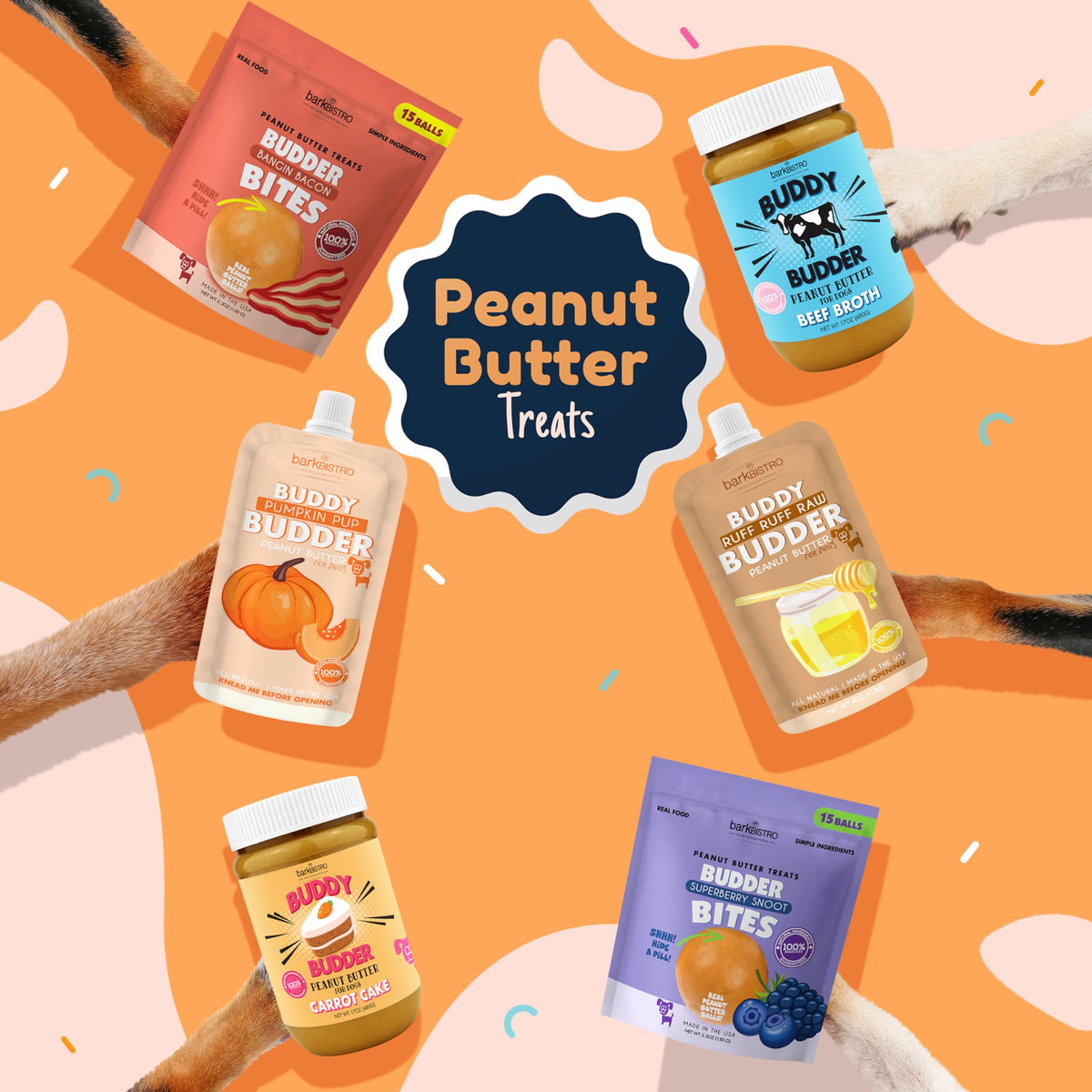 3 Pack 4oz Natural Peanut Butter Dog Treats E743902