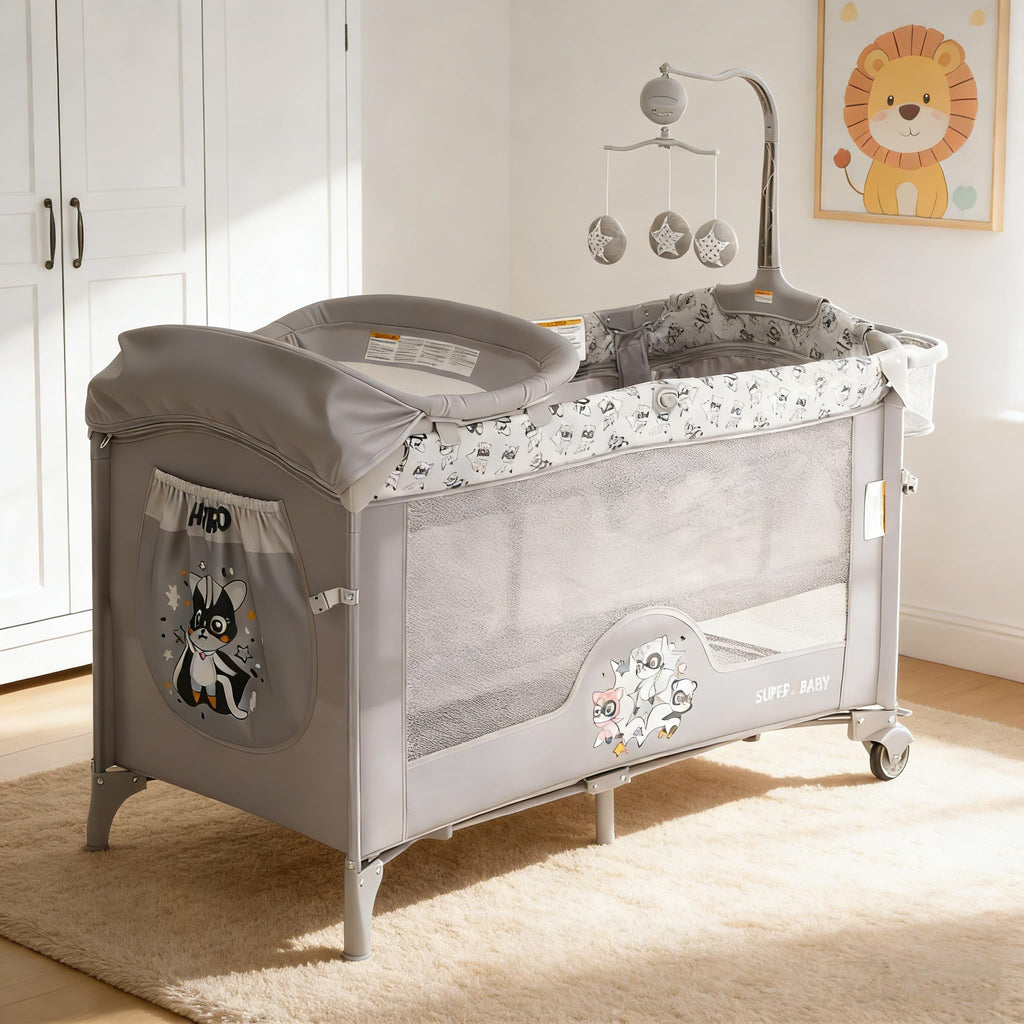 4 in 1 Baby Bassinet Bedside Sleeper Pack and Play with Changing Table N82752