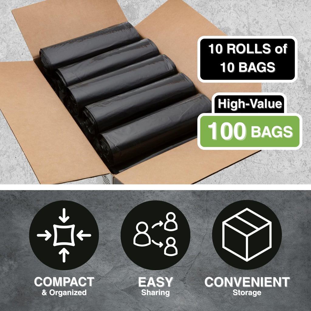 45 Gallon Black 1.5 Mil Trash Bags 100 Count S7667