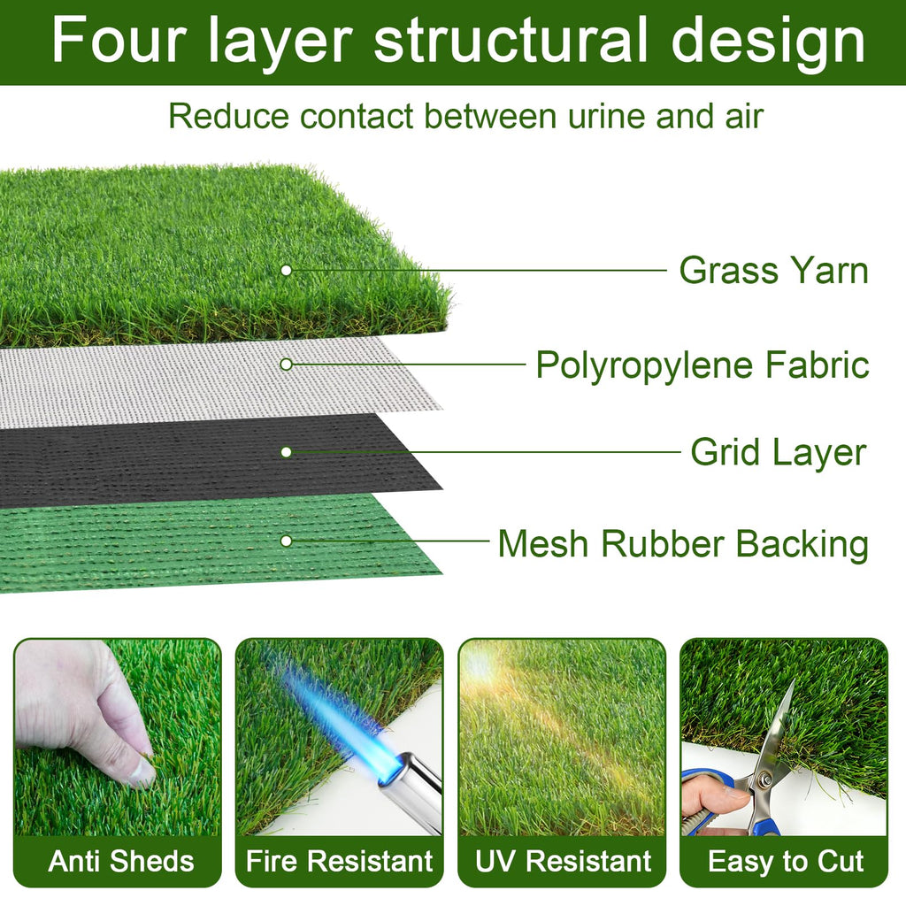 2 Pack 14 x 18 Inch Artificial Grass Dog Pee Pads B3431