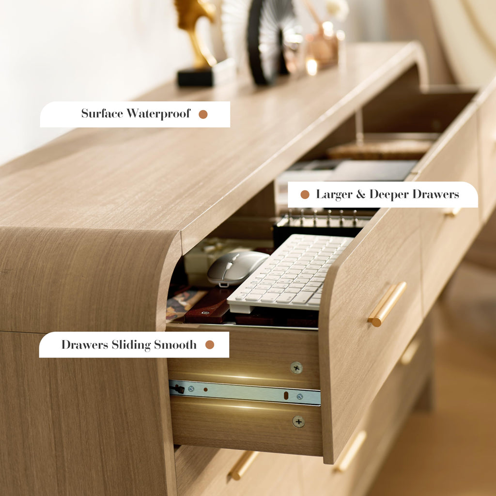 Gray Oak 9 Drawer Dresser I4285