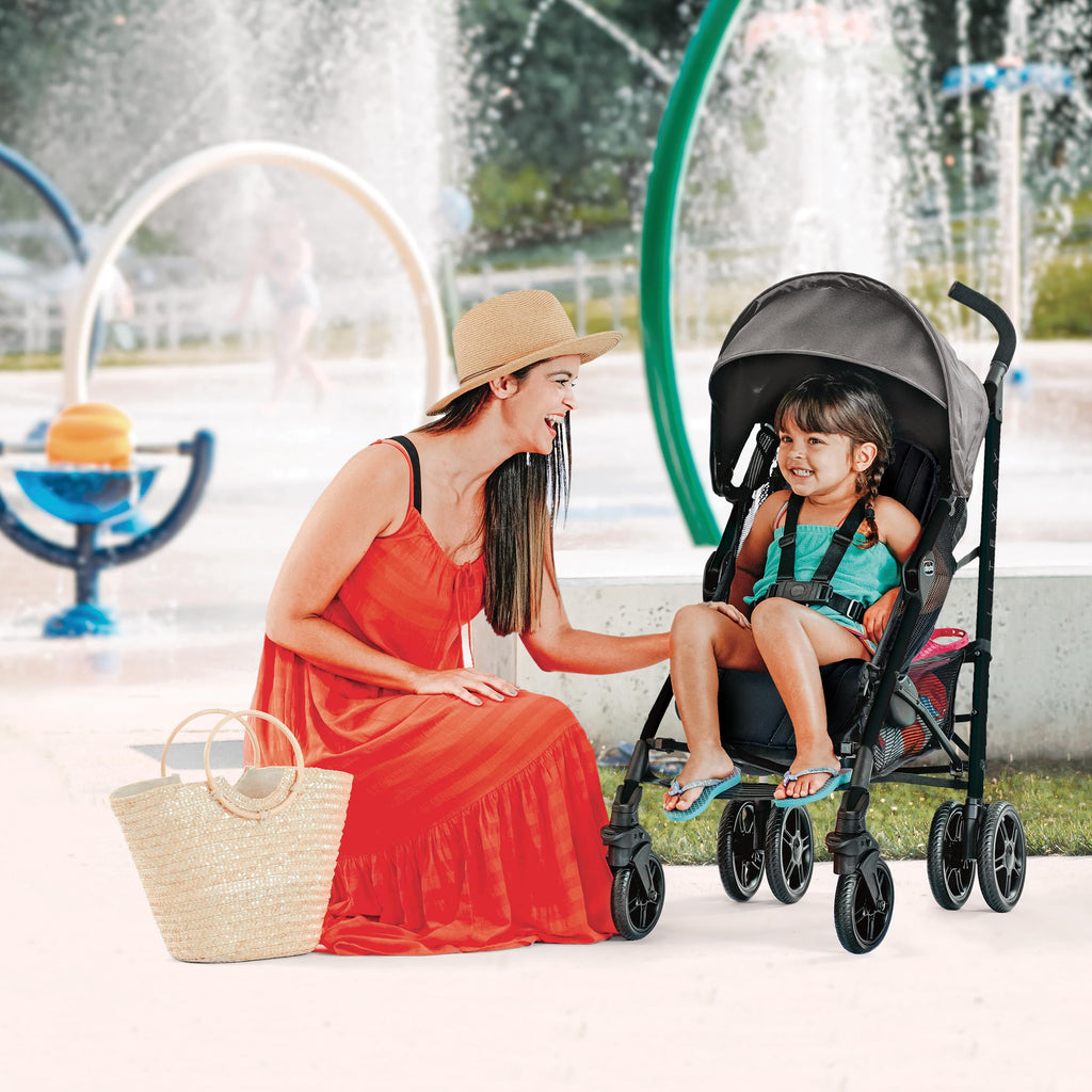 Compact Lightweight Stroller with Storage Basket E355541