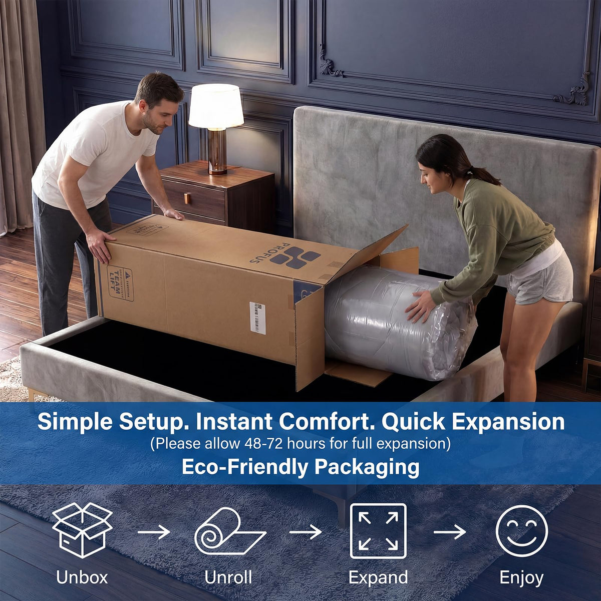 Full Size 12 Inch Memory Foam Hybrid Mattress E1510