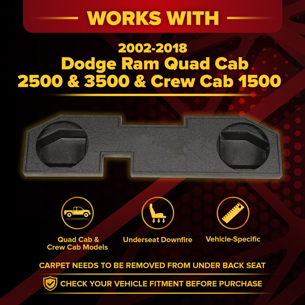 Dual 12" Underseat Subwoofer Box R15230