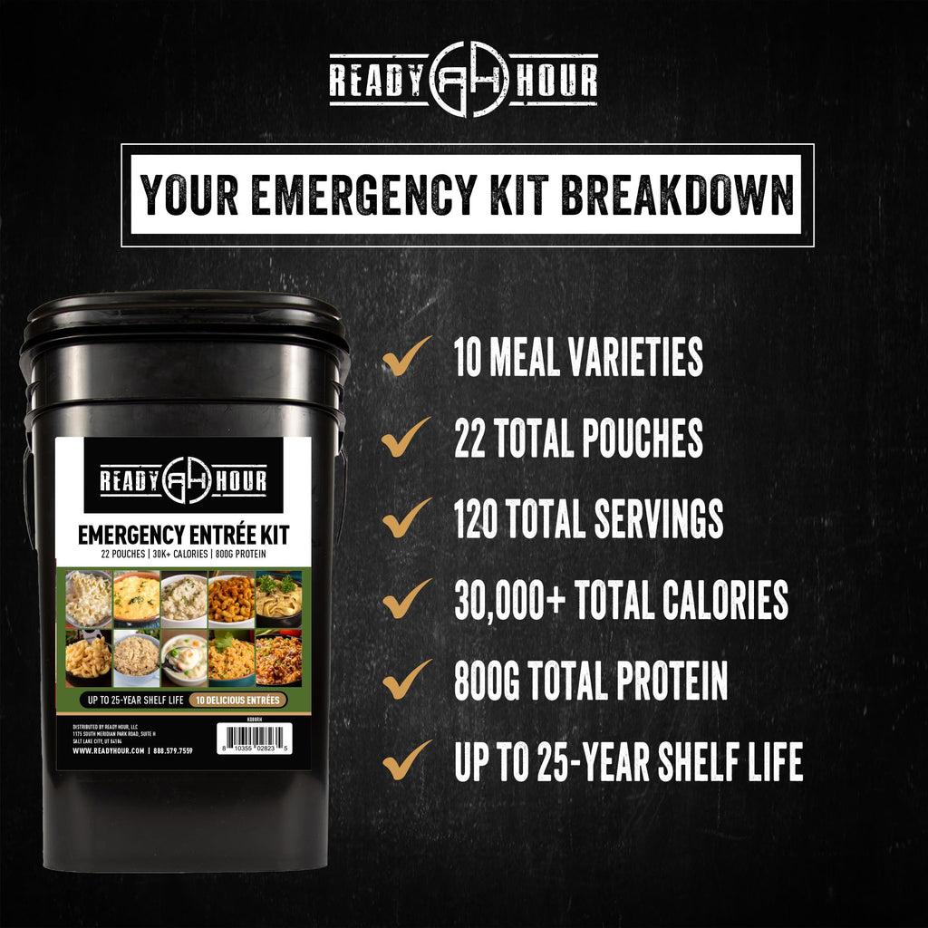 Freeze Dried Emergency Food Supply Bucket O947098