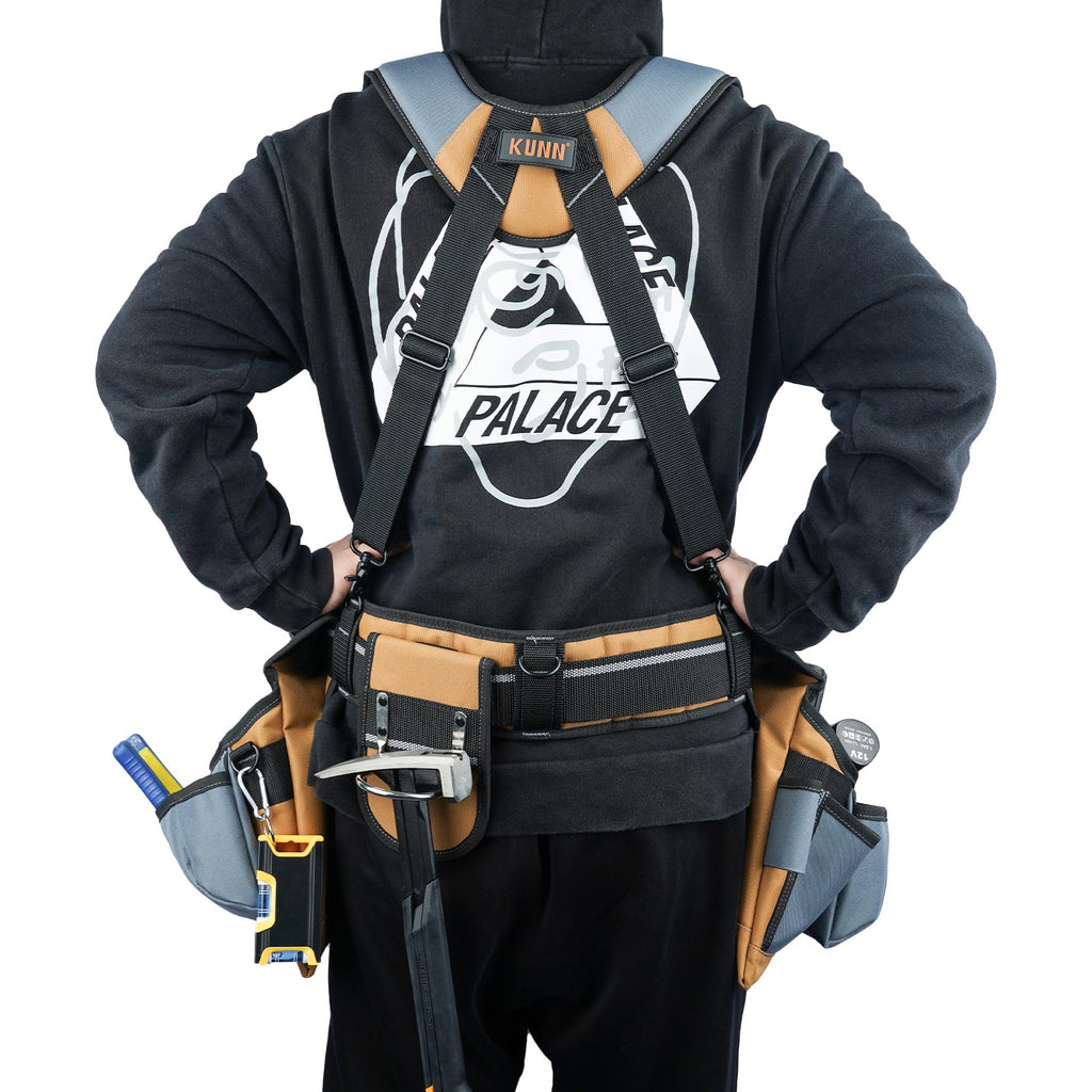 Khaki Carpenter Tool Belt with Suspenders E667753