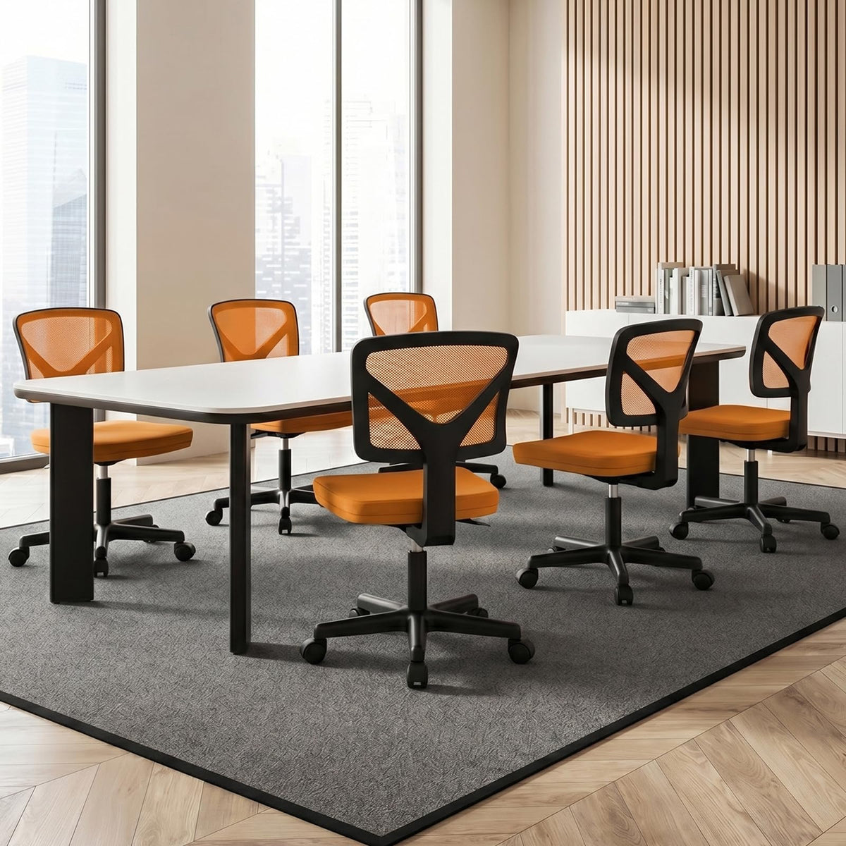 Armless Mesh Rolling Office Chair Z281646