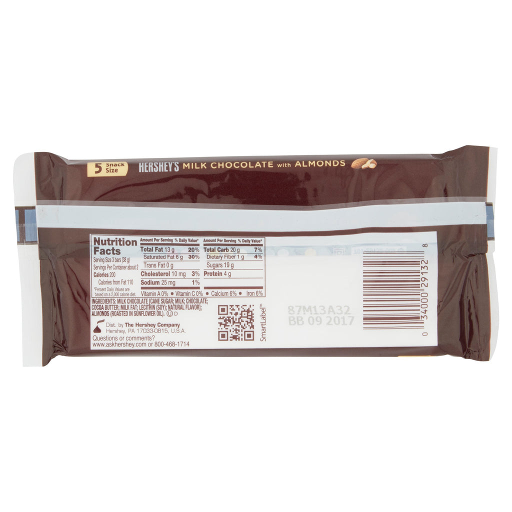 Milk Chocolate with Almonds Snack Size 2.25 oz G8719