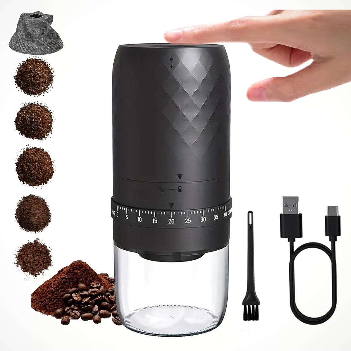 Electric Burr Coffee Grinder with 40 Grind Settings V5726