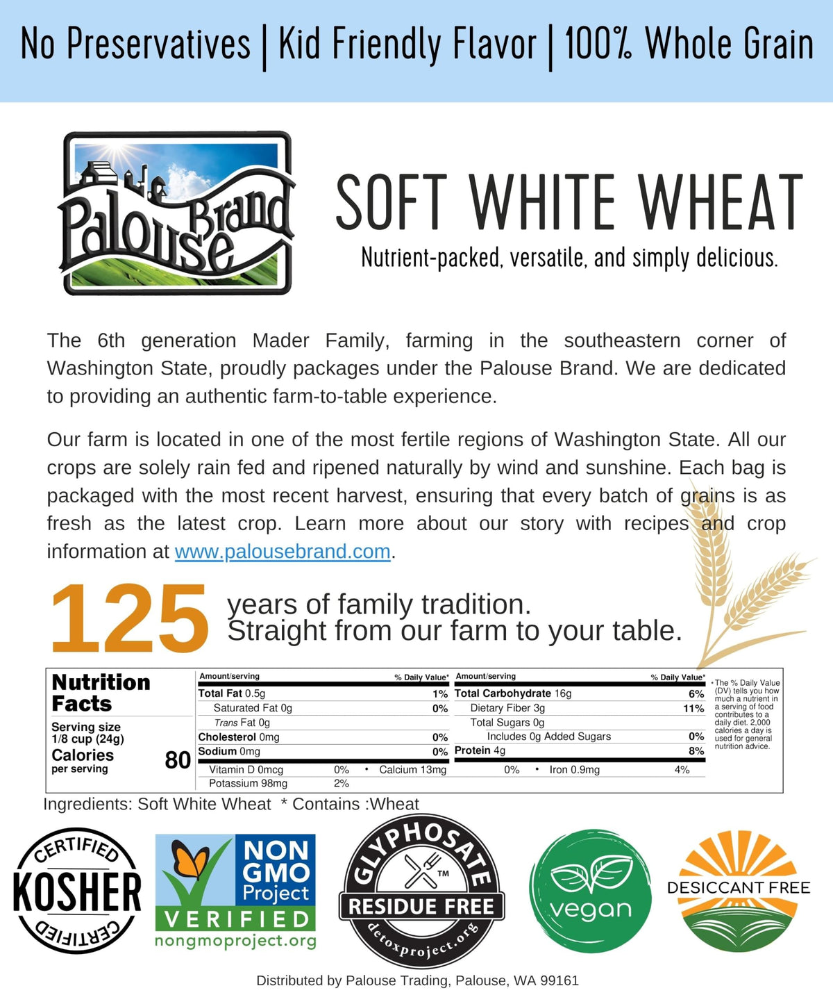 Soft White Wheat Berries 5 lbs X50623