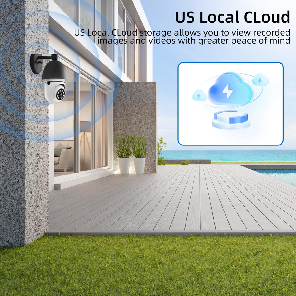 Light Bulb Security Camera 5G 2.4GHz WiFi 2K 3MP Wireless Outdoor X4544