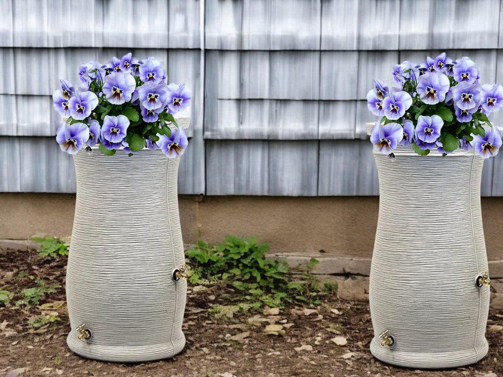 50 Gallon Sandstone Rain Barrel (2 Pack) A2118
