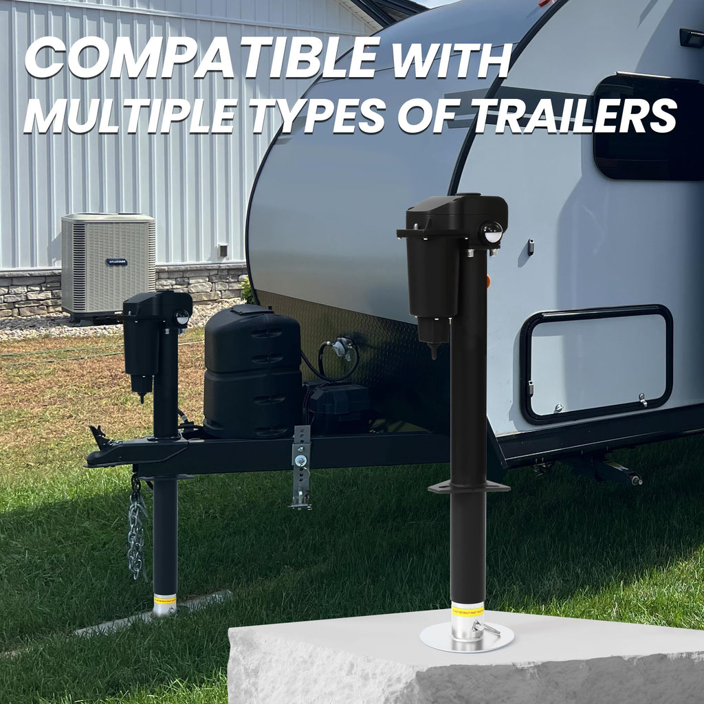 12V 3500lb Electric Tongue Jack with Drop Foot & LED Light K997