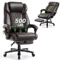 Brown Reclining Executive Office Chair with Footrest R360966