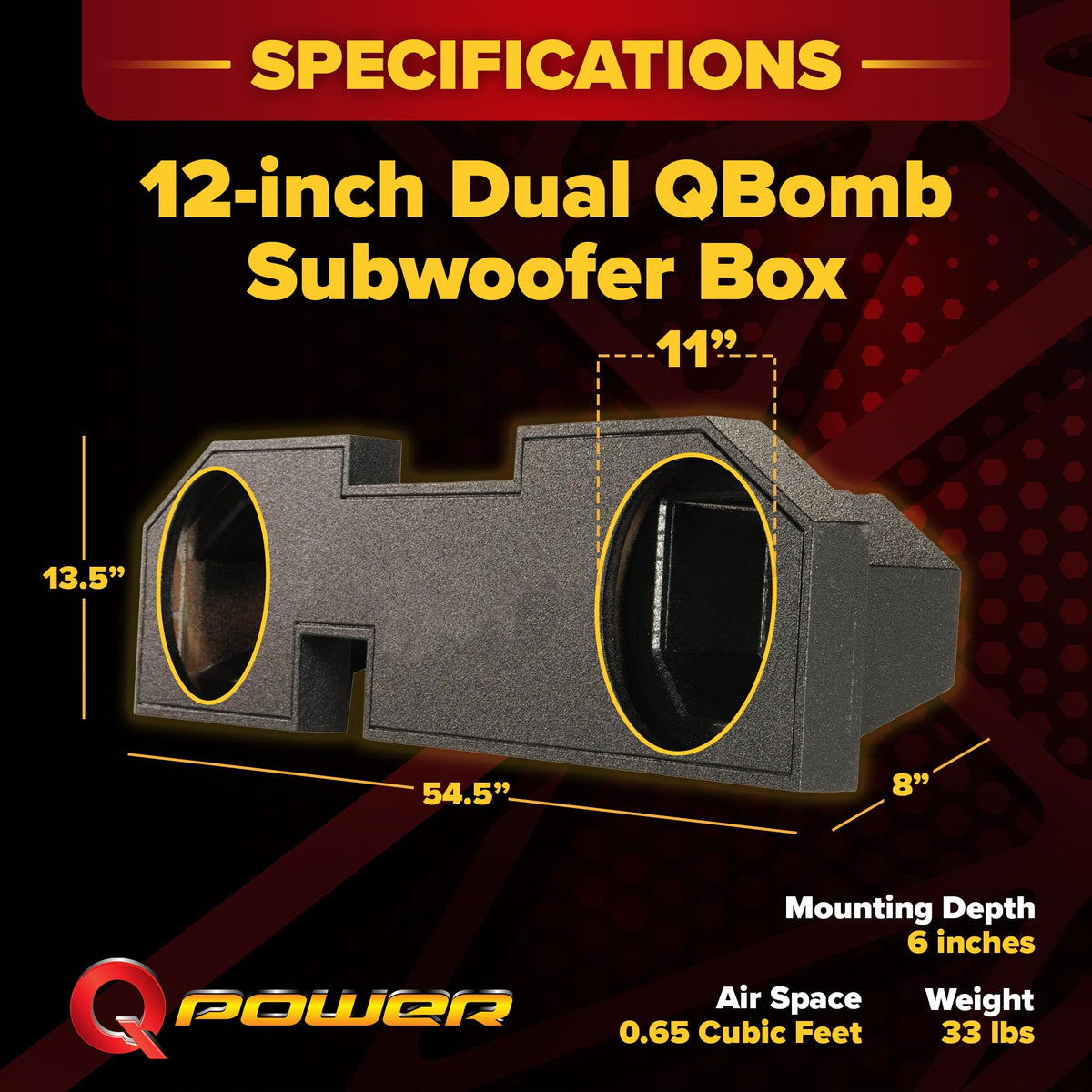 Dual 12" Underseat Subwoofer Box R15230