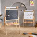 Foldable Wooden Art Easel with Chalkboard & Whiteboard R6178