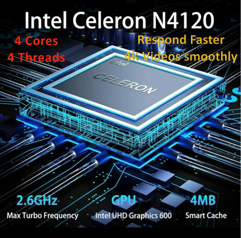 14" Ultral Light Thin Laptop, Quad-Core Intel Celeron, 16GB RAM, 564GB, Windows 11 S, Royal Blue X37924