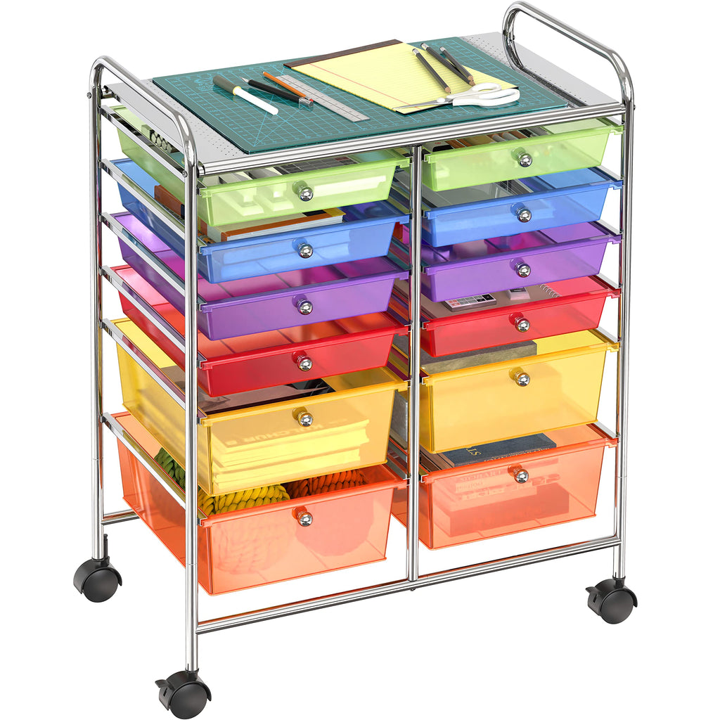 12 Drawers Rolling Utility Cart Organizer D750
