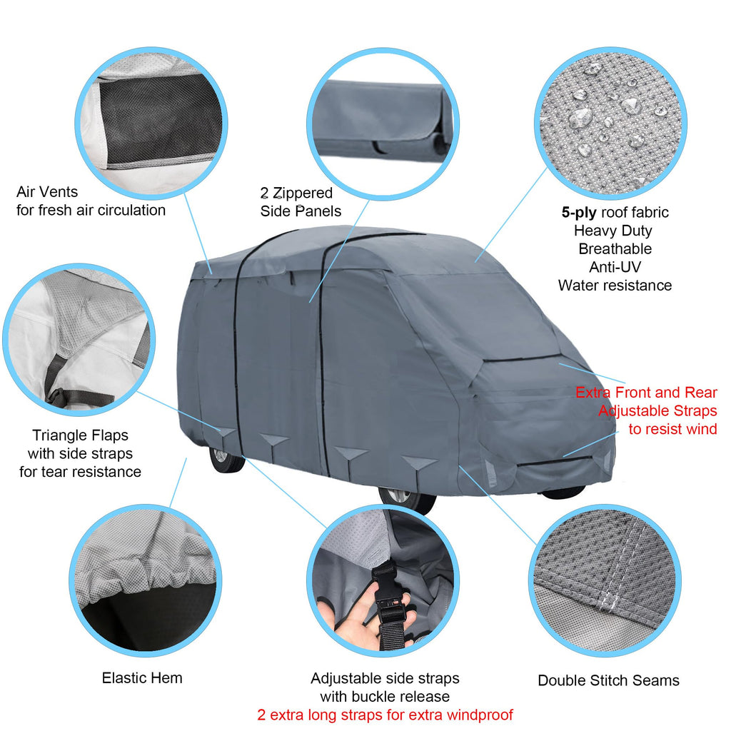 Class B RV Cover 17-20ft Water-Resistance Heavy Duty Multi-Layer Top G898938