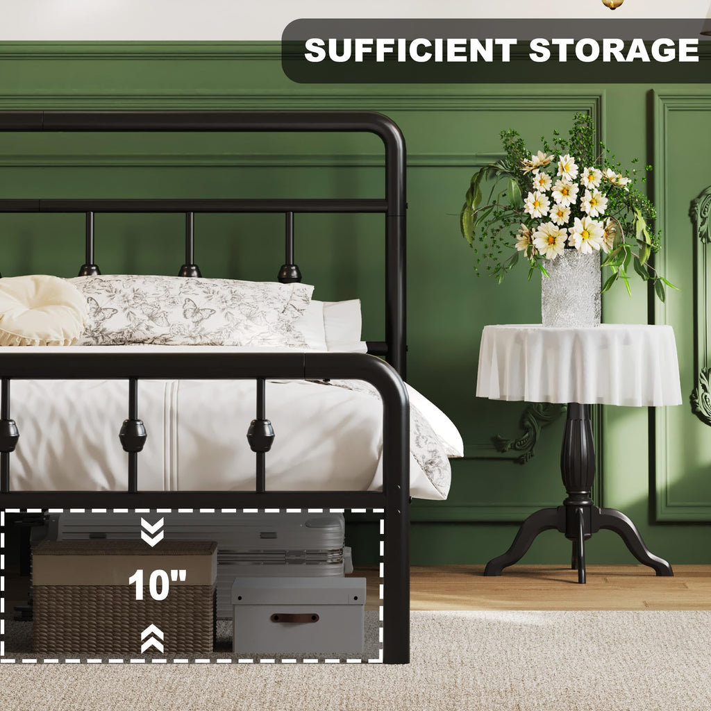 12 Inch Full Bed Frame with Headboard and Footboard D60580