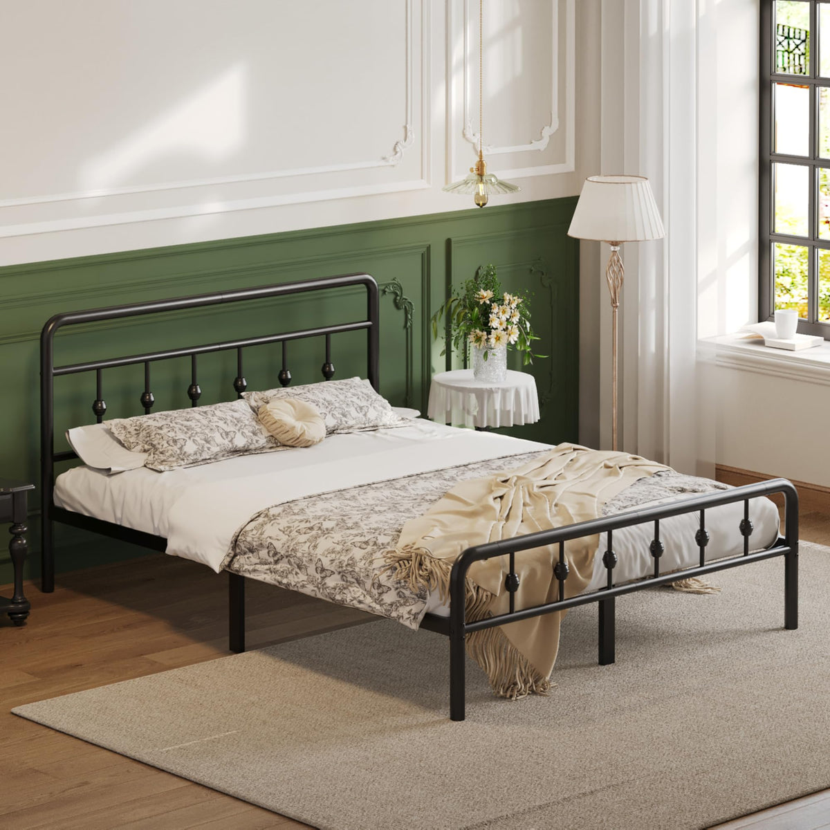 12 Inch Full Bed Frame with Headboard and Footboard D60580