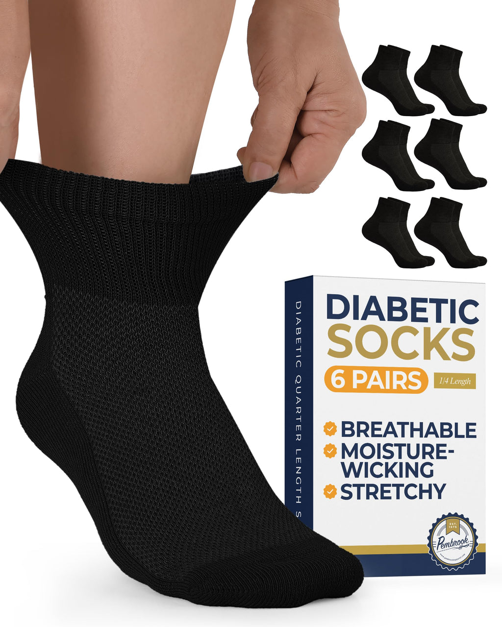 Non Binding Ankle Socks 6 Pairs Y107883