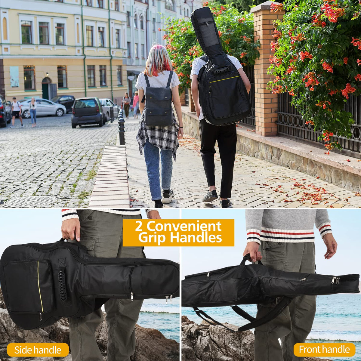 1/2/3 Pack 38-41 Inch Electric & Acoustic Guitar Bags V460740