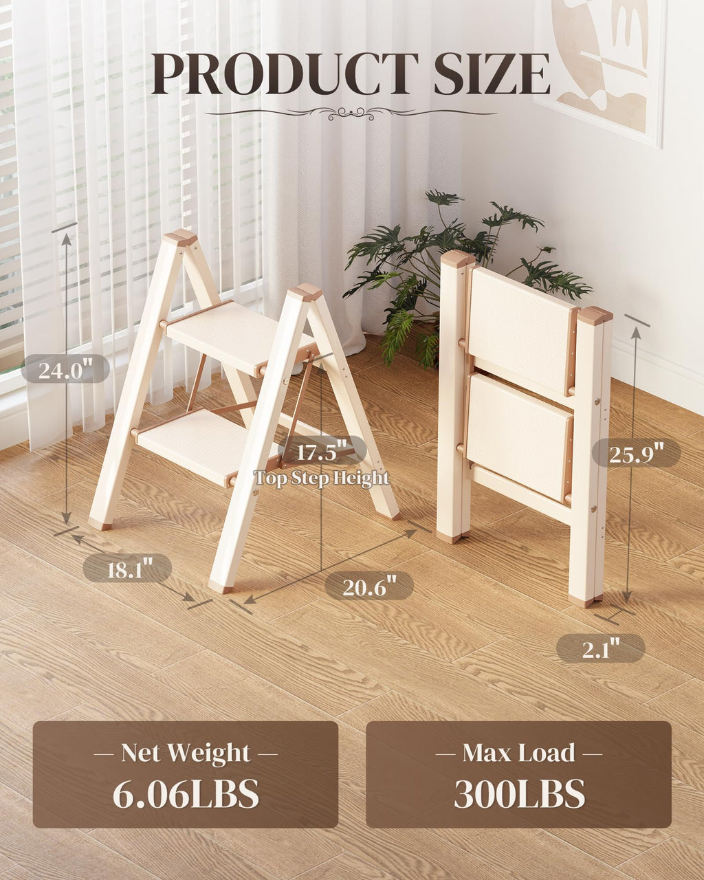 Foldable Aluminum 2 Step Ladder B70576