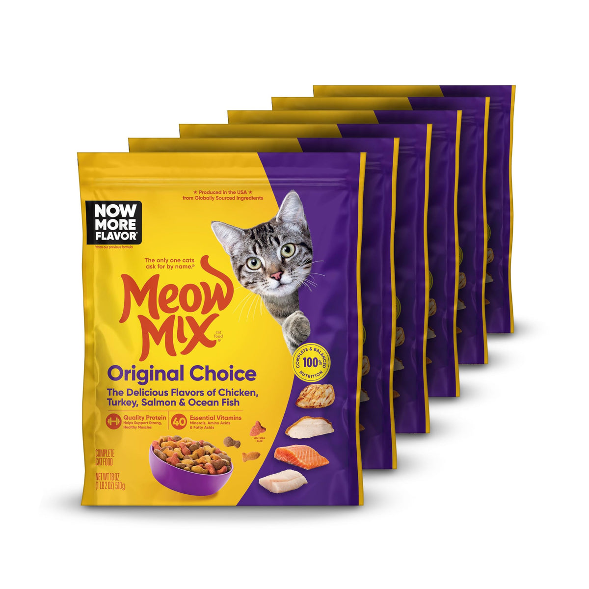 Dry Cat Food 18 oz Pouches H8713