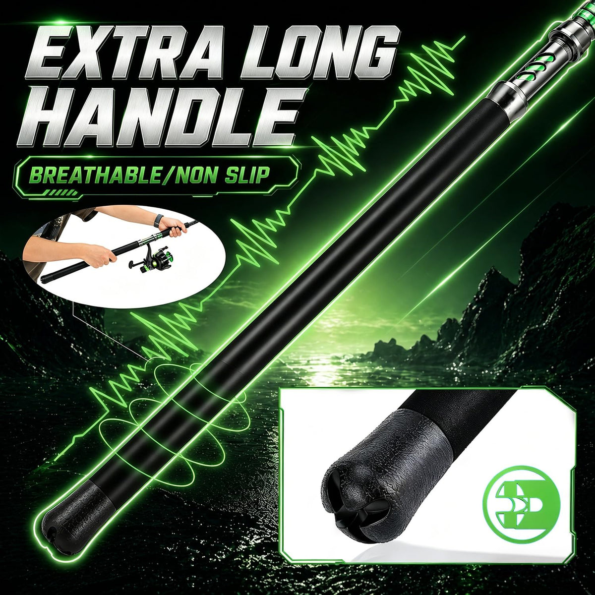 7ft MH 2-Piece Spinning Rod and 4000 Reel K73097