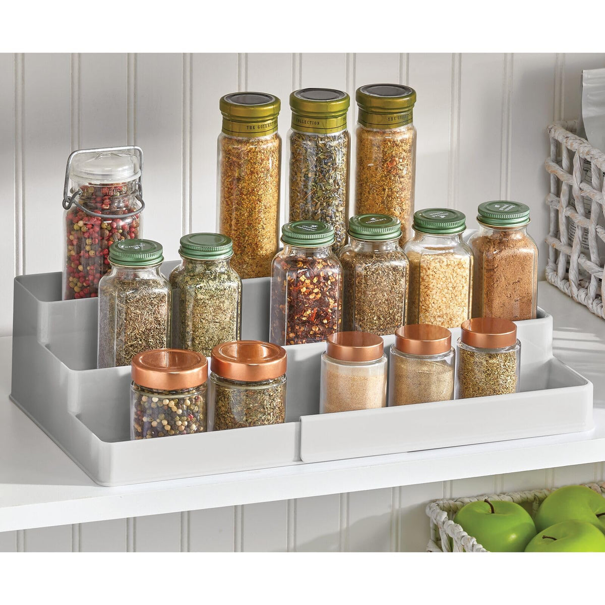 Plastic Expandable 3-Tier Shelf Rack Organizer W59080