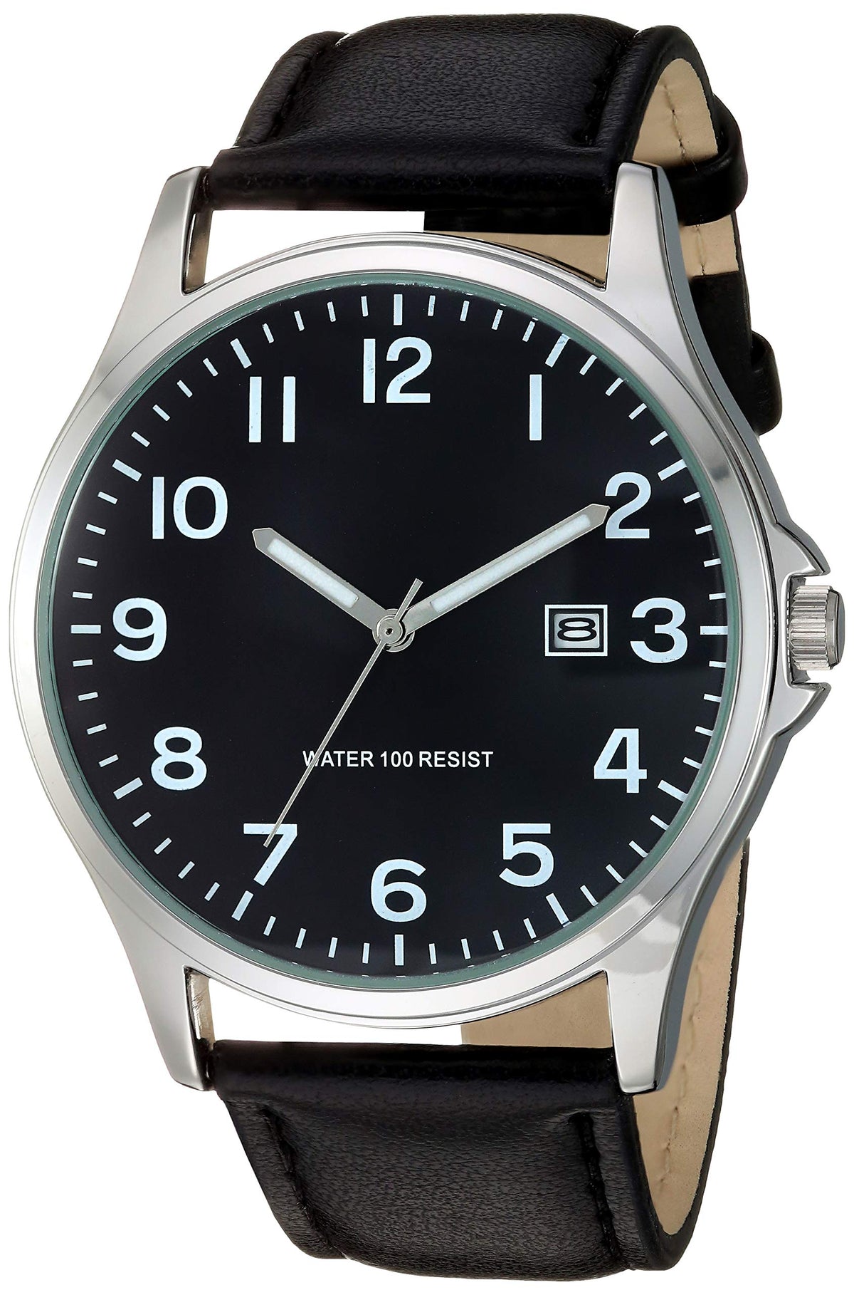 Leather Band Analog Watch P839725
