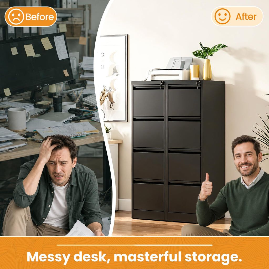 4 Drawer Lockable Metal File Cabinet M51653
